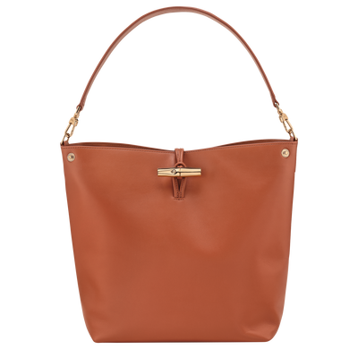 Le Roseau M Hobo 袋 , 深褐色 - 皮革