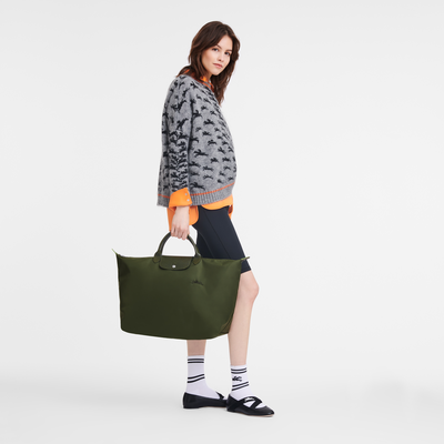 Le Pliage Green L 旅行包 , 森林绿 - 再生帆布